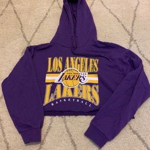 NBA Cropped Lakers Hoodie - Size S